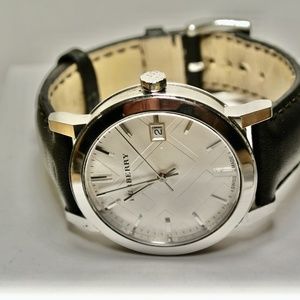 Burberry Mens Watch Black leather band